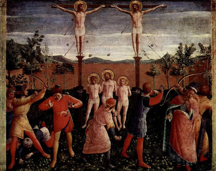 Fra Angelico Hauptaltar der Heiligen Kosmas und Damian aus dem Dominikanerklosters San Marco in Florenz, Predella oil painting image